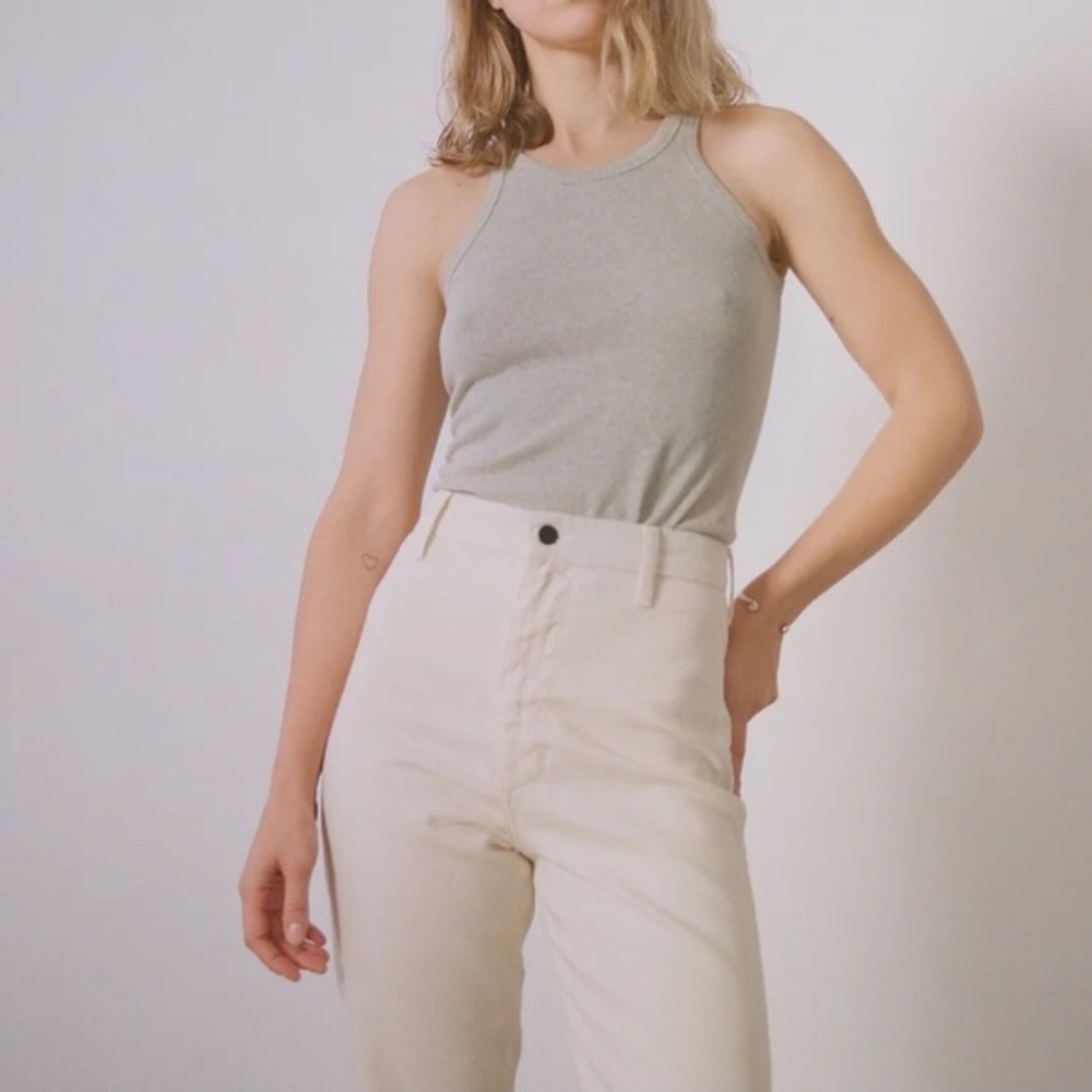 Ozma Cream Jessie High Waist Jeans Size 25